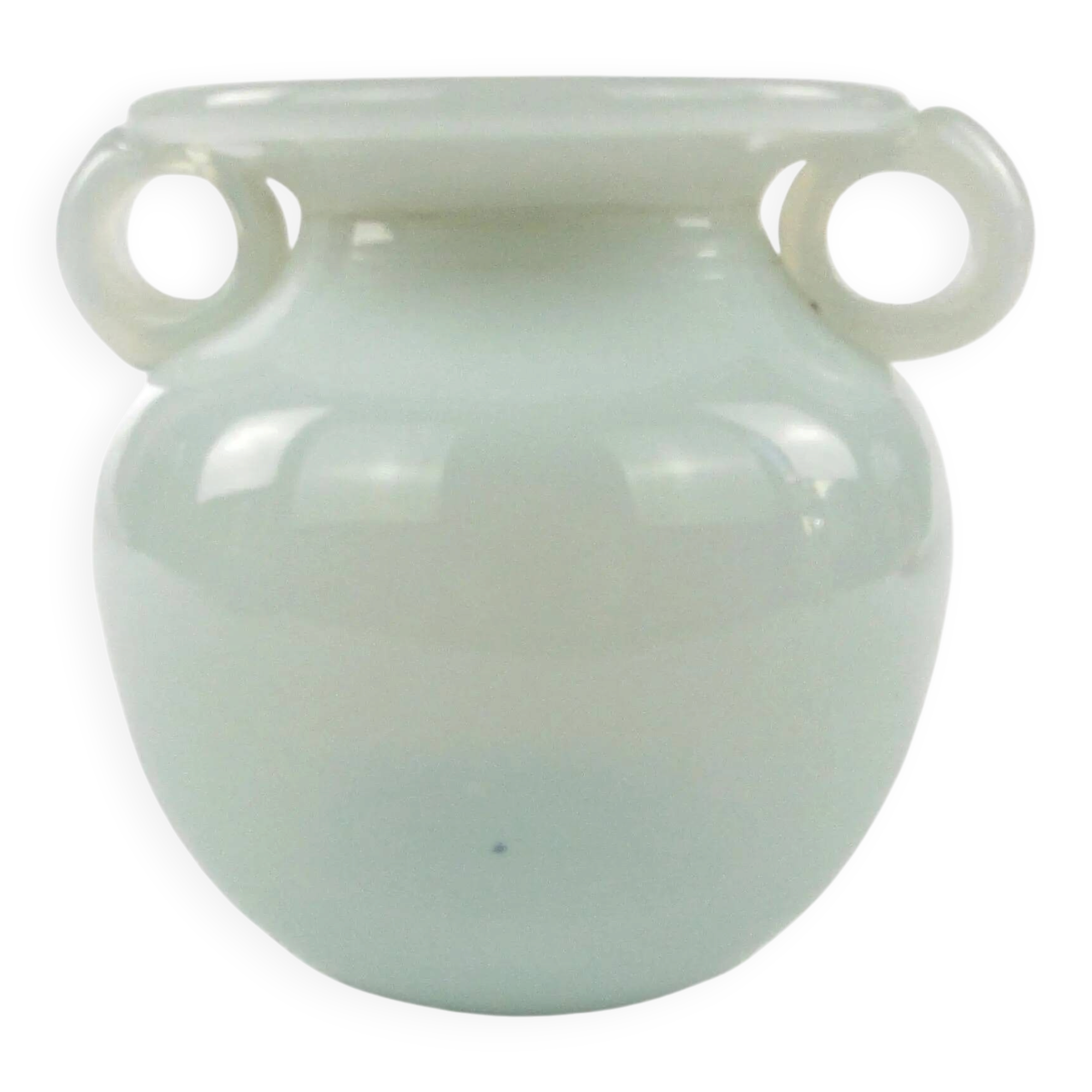 Vase minimaliste, en verre, conçu par J. Słuczan-Orkusz, Pologne, années 1970.