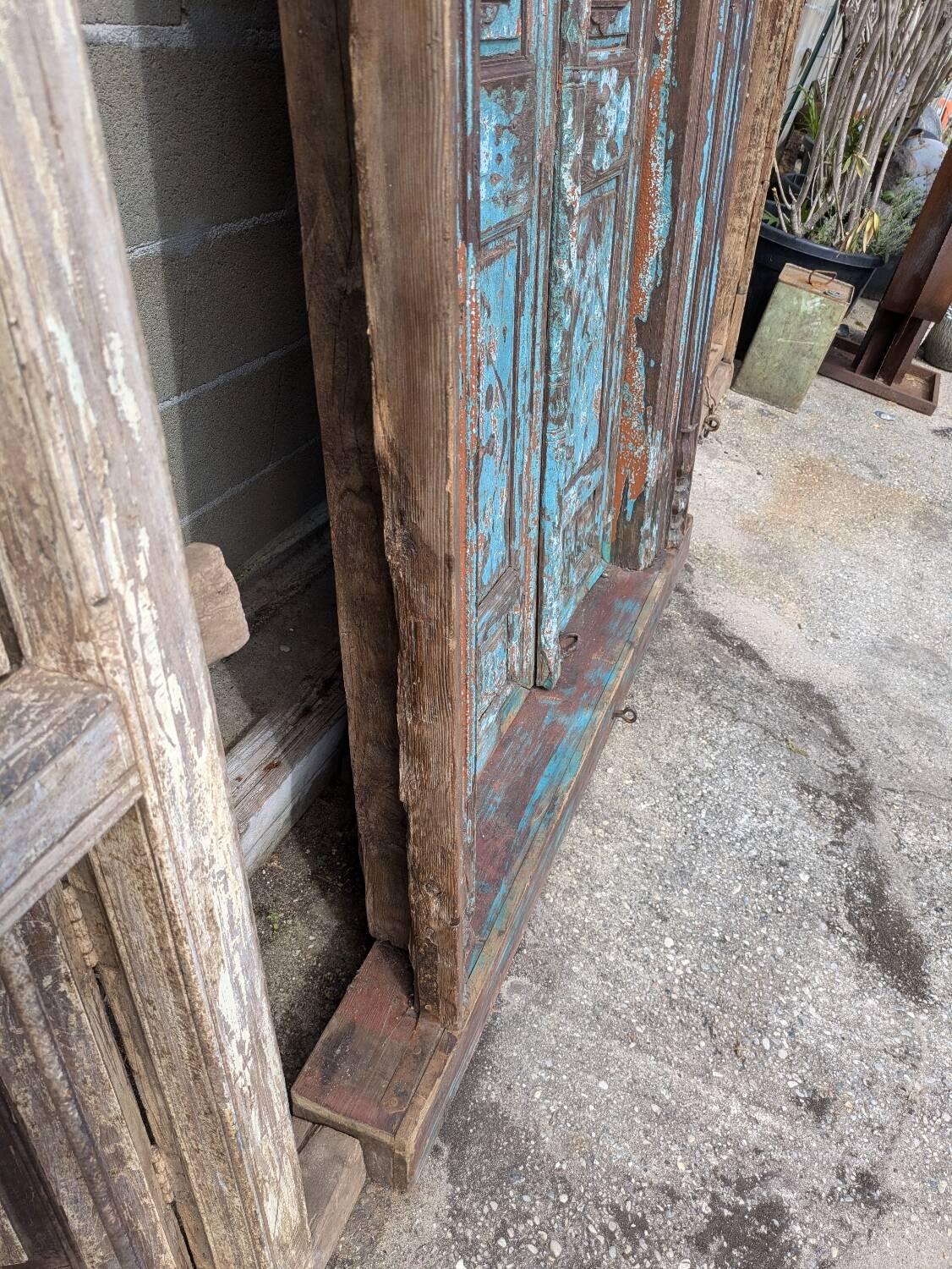 Antique Indian door in solid teak