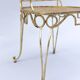 Pair of wrought iron and gilded armchairs, circa 1990