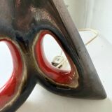1950s ceramic table lamp, free form