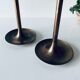 Pair of brass candle holders