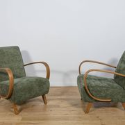 Model H 410 Armchairs by Jindřich Halabala for Up Závody, 1930s, Set of 2