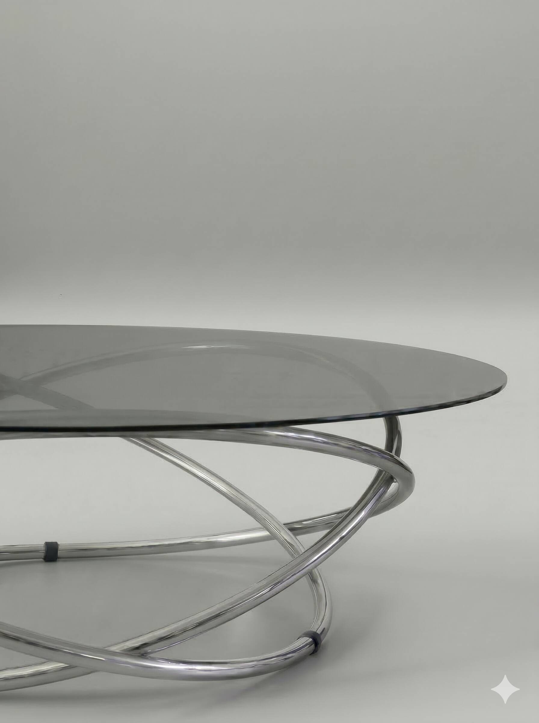 Table basse space age modèle Swirl par Miniforms, Italie 1970