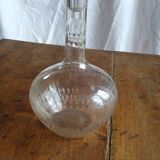 Carved glass decanter late XIX, early XX