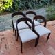 BAUMANN Suite de 4 chaises Gondole vintage 1970