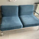 Vintage modernist sofa base chrome