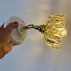 Vintage amber glass lampshade - tableware collection
