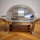 Art Deco caviar bowl in silver-plated metal and glass – 1930s