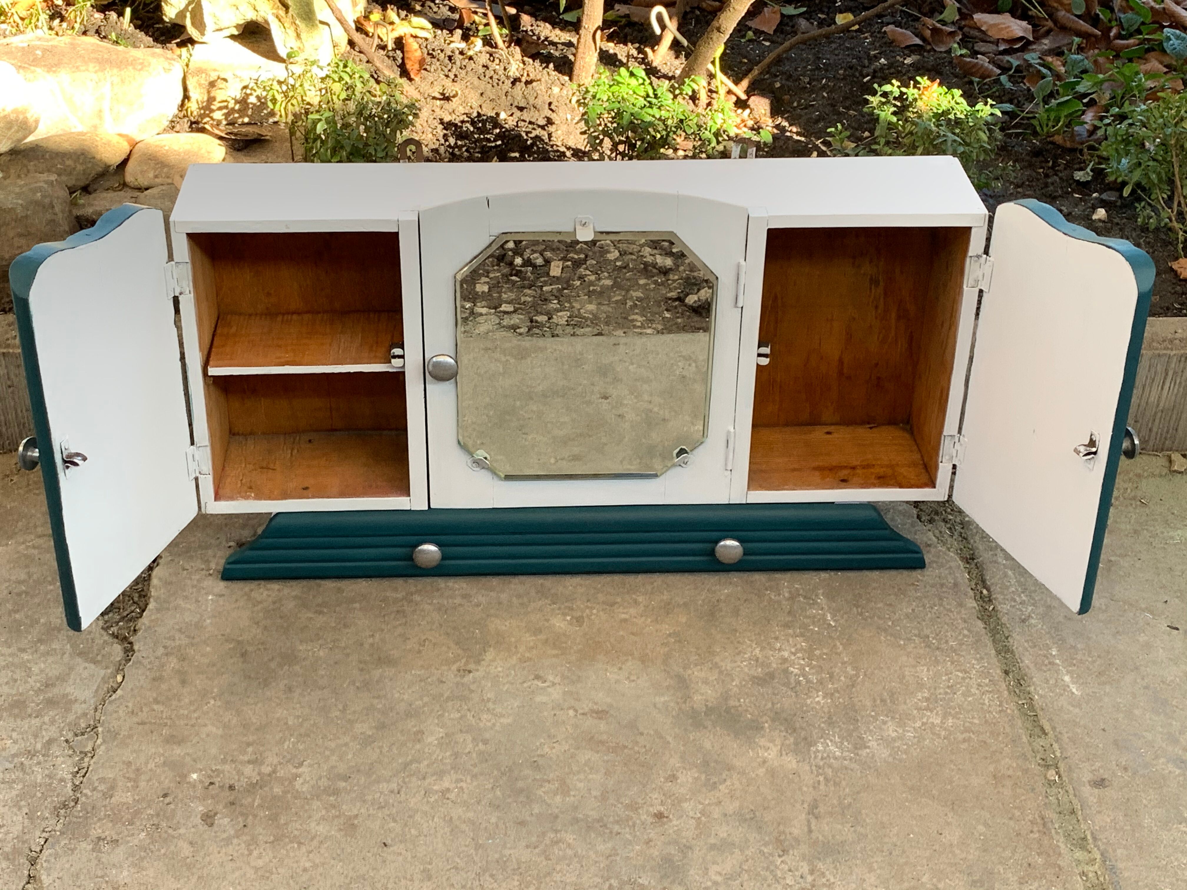 Art deco pharmacy cabinet