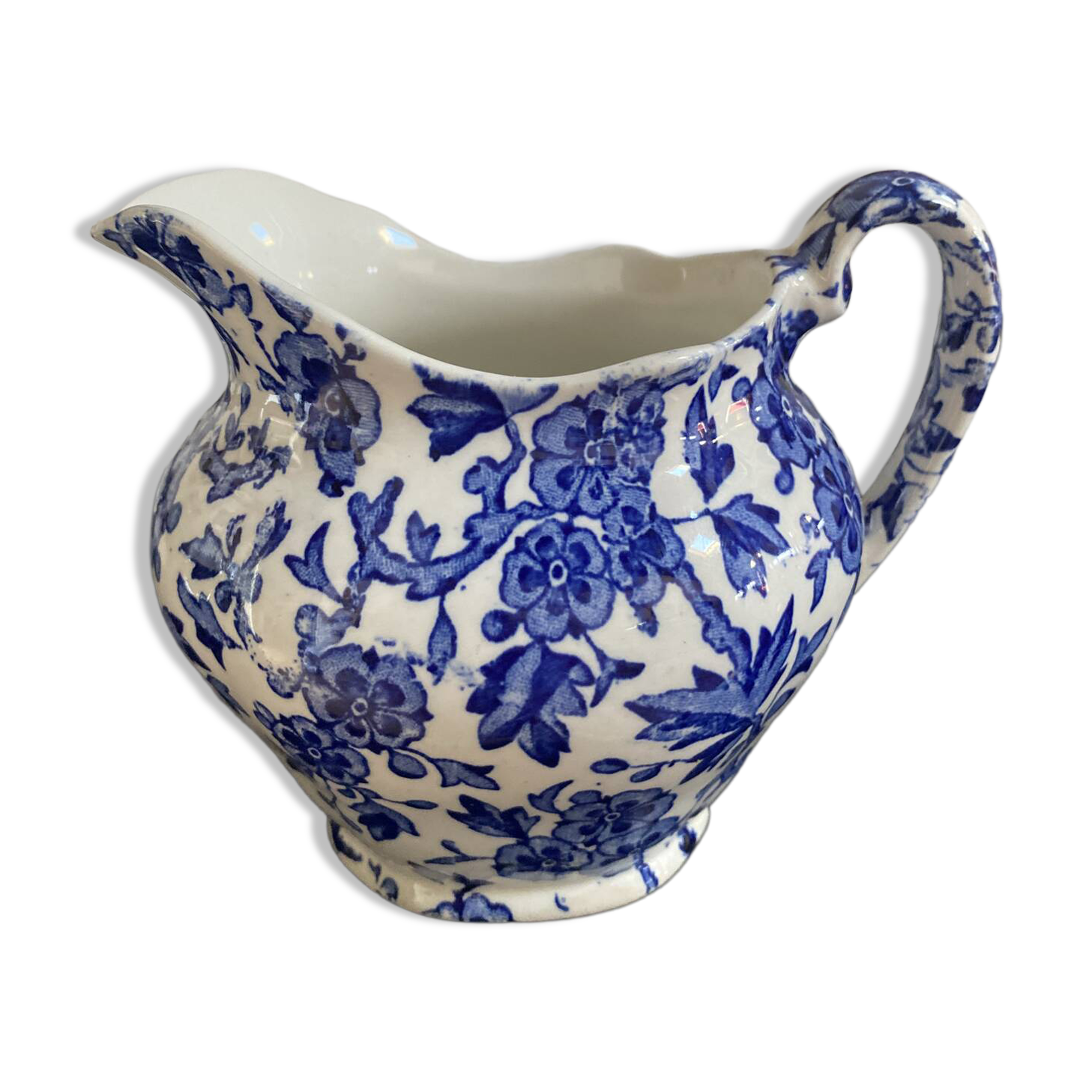 English cream jug stamped Burleigh