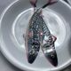 8 Plates flat fish painted handmade art art Proceram