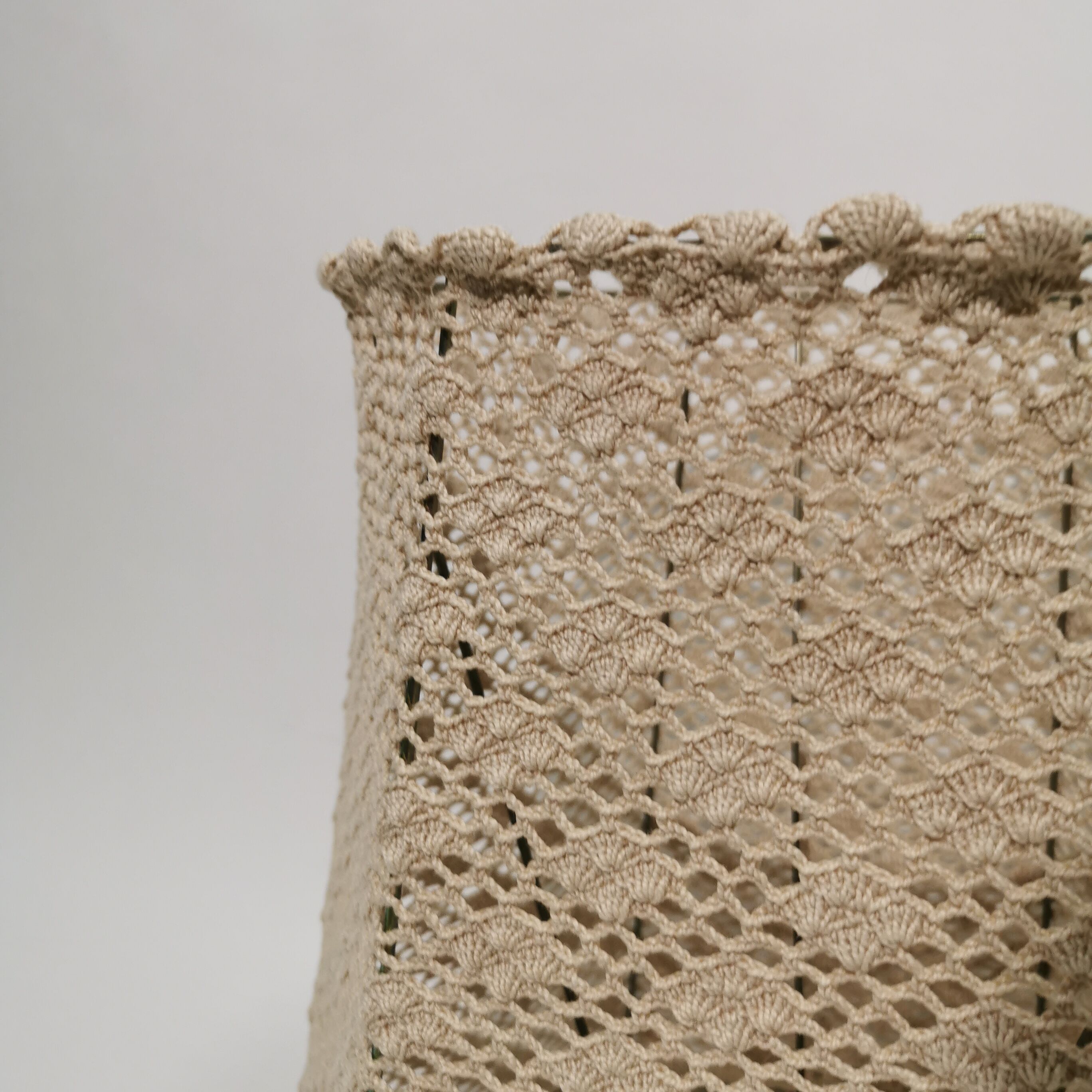 Vintage crochet lampshade
