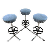 Vintage industrial barstools Ice blue 'Minimalism'