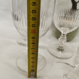 Lot 5 old crystal wine glasses