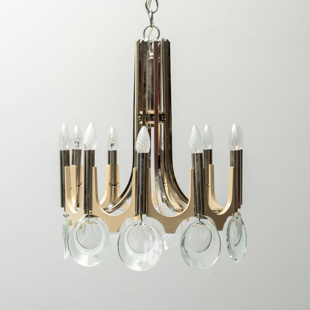 Chandelier 10 lights vintage 70s modern style