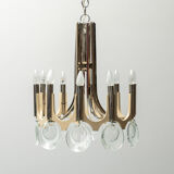 Chandelier 10 lights vintage 70s modern style