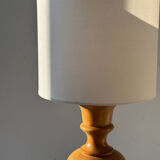Turned wooden table lamp