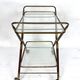Mid-century brass and wood bar cart, Italy 1950s
