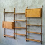 Mid-century modular teak wall unit by john texmon for blindheim mobelfabrik, norway, 1960s