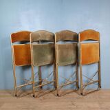 Set of 4 vintage folding chairs