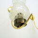 Pair of brass glass tulip wall appliques 60s