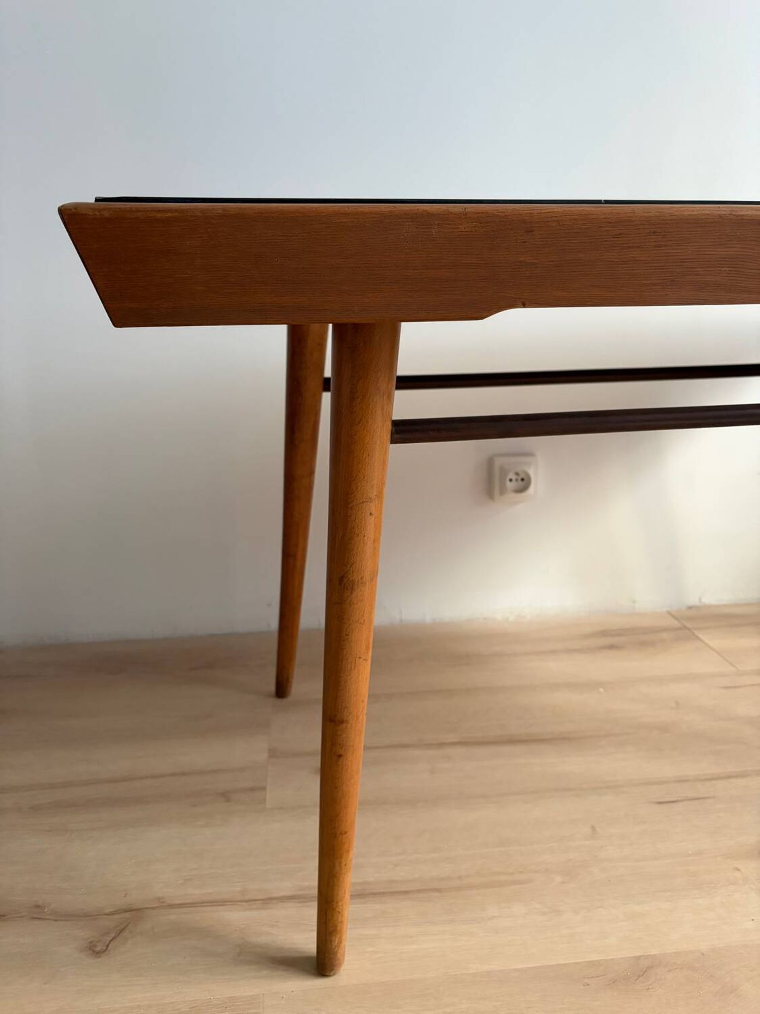 Czechoslovak Coffee Table by Jiri Jiroutek Mid-Century in Opax Glass