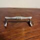 Silver metal knife cutlery holder, 80s design