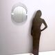 Smoked Wall Mirror with a Triple Chrome-Plated Metal Frame, Italy