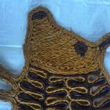 Trio of vintage rope animals table mats