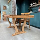 Art Deco extendable oak table (renovated)