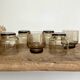 6 petits verres LUMINARC France verre fumé