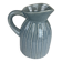 Large vintage pitcher in crackled celadon ceramic, beaded decoration.
