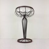 Vintage glass and metal vase, 1970s