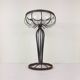 Vintage glass and metal vase, 1970s