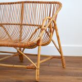 Vintage rattan sofa 1960
