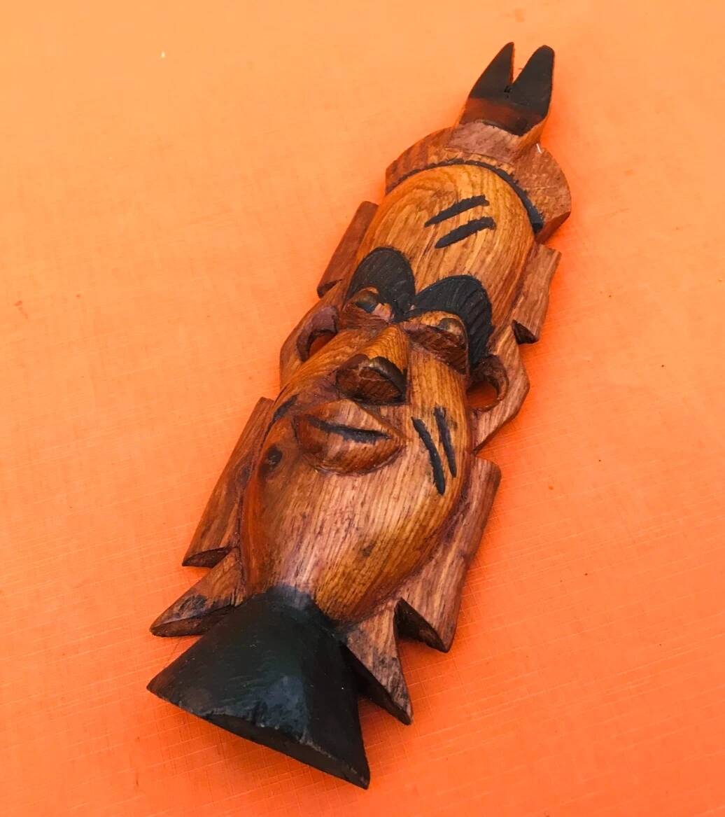 Hanging mask African / Tribal Carved wood