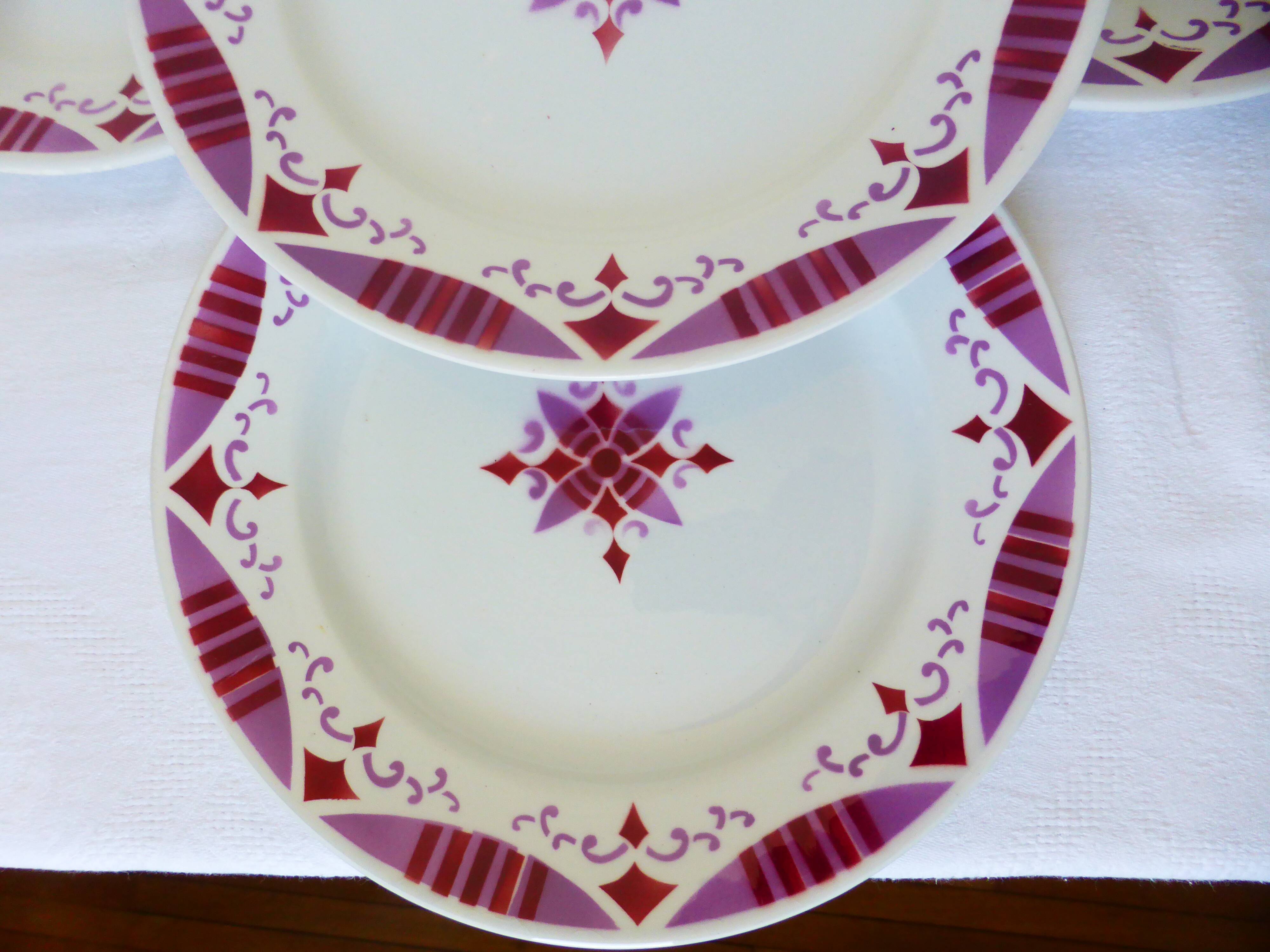 4 assiettes plates Moulin des Loups et Hamage Madeleine 2106189