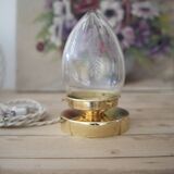 Lampe à poser verre ciselé
