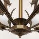 Art deco bronze fish chandelier