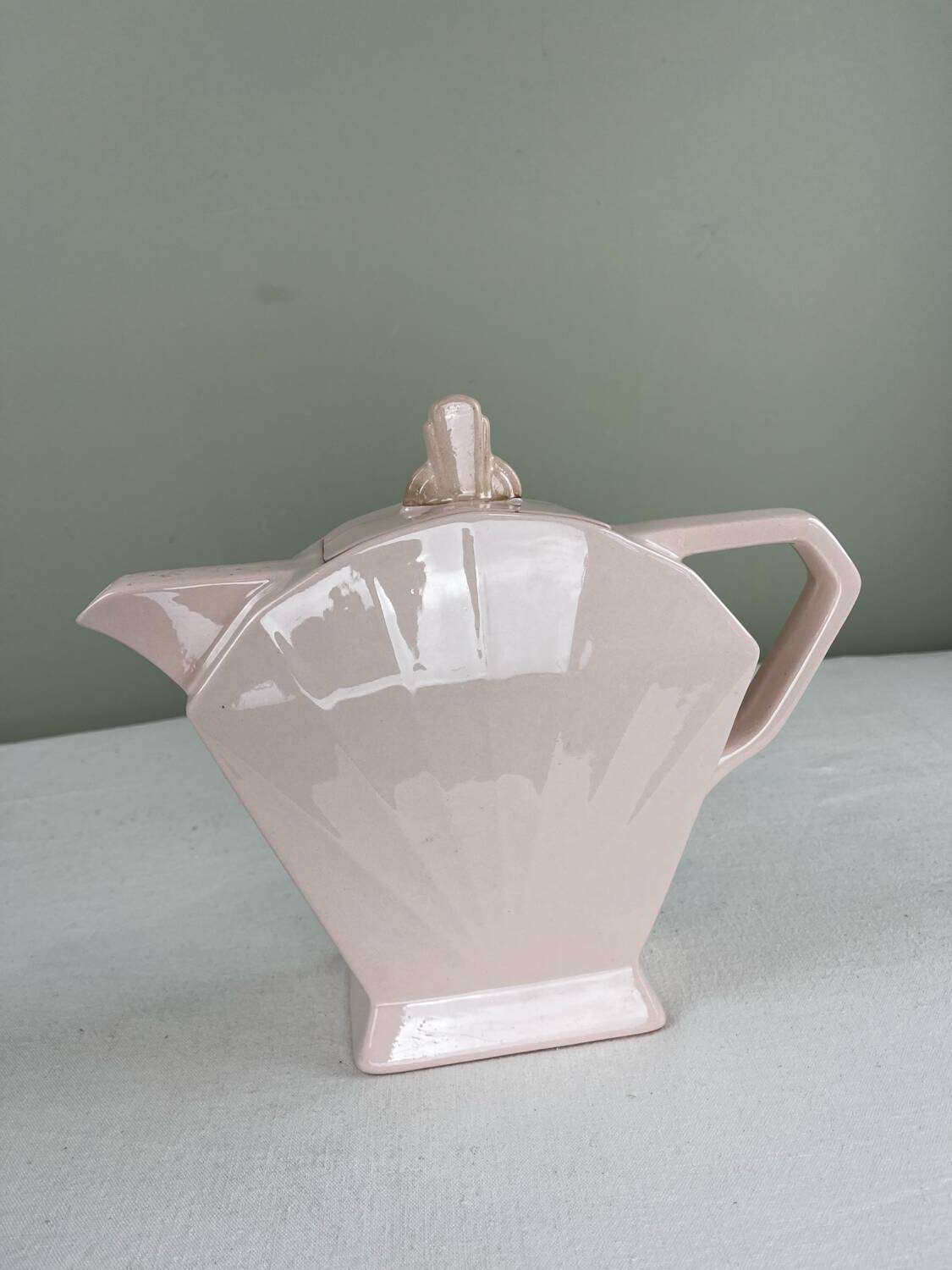 Art Deco pink teapot