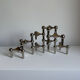 Mid Century Modern Nagel Candle Holders - 1960s Silver Metal Candlesti