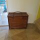 Vintage dressing table/chest - woven rattan - 5 drawers - mirror - 1960s/70s