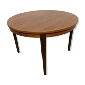 Scandinavian round table in 1960s extension teak