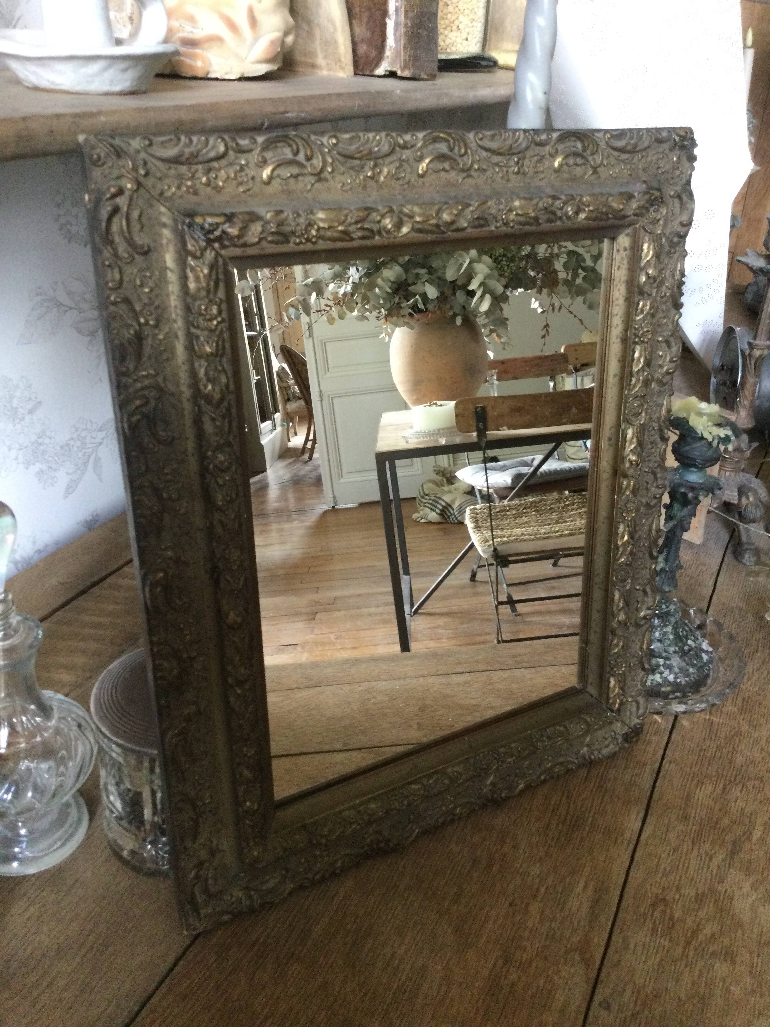 Antique gold mirror