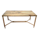 Vintage coffee table in marble and gold-tone metal