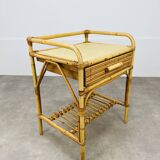 Vintage rattan bedside 60s