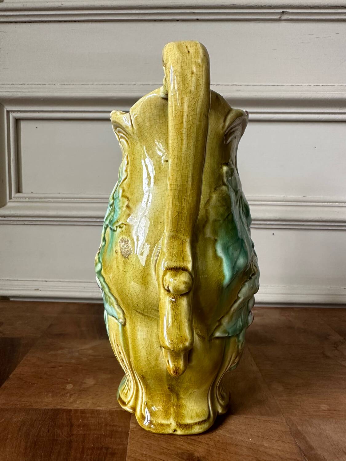 Art Nouveau vase in stamped slip