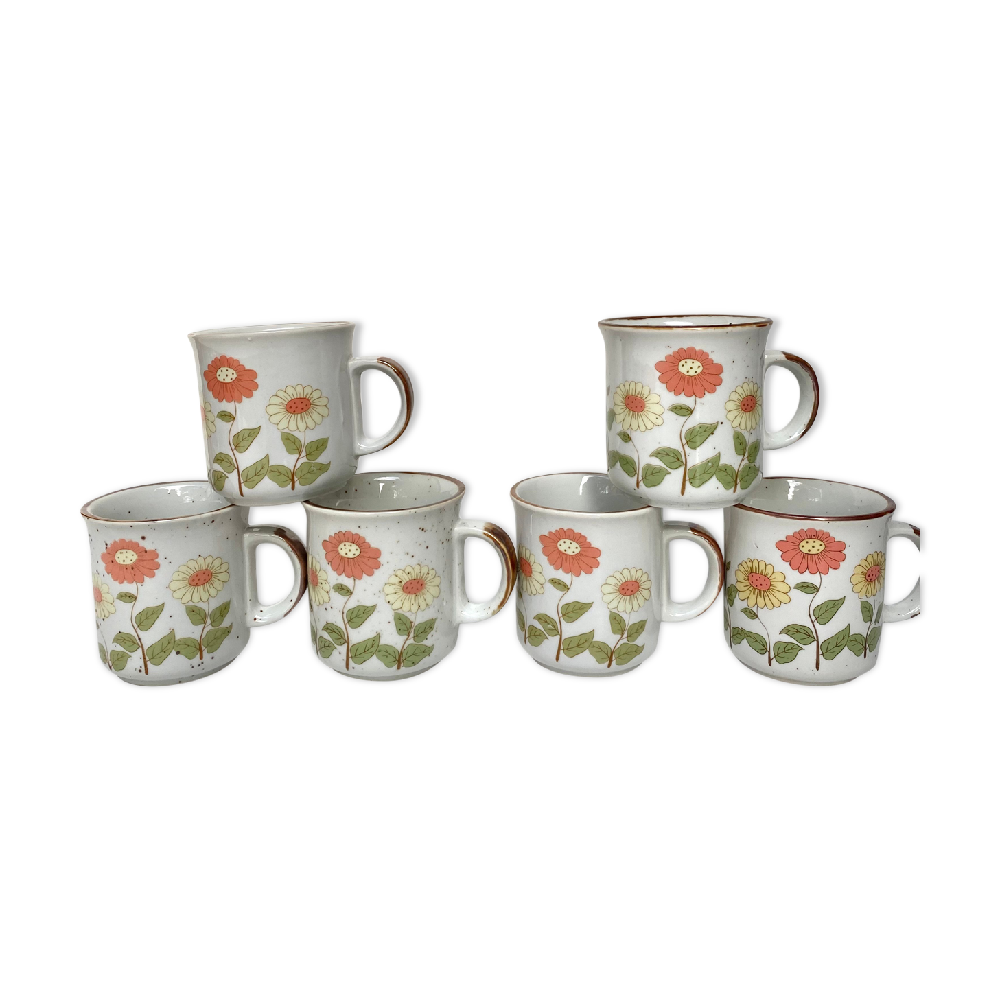 5 mugs vintage