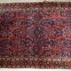 Handmade antique Persian Sarouk rug 94cm x 167cm 1910s