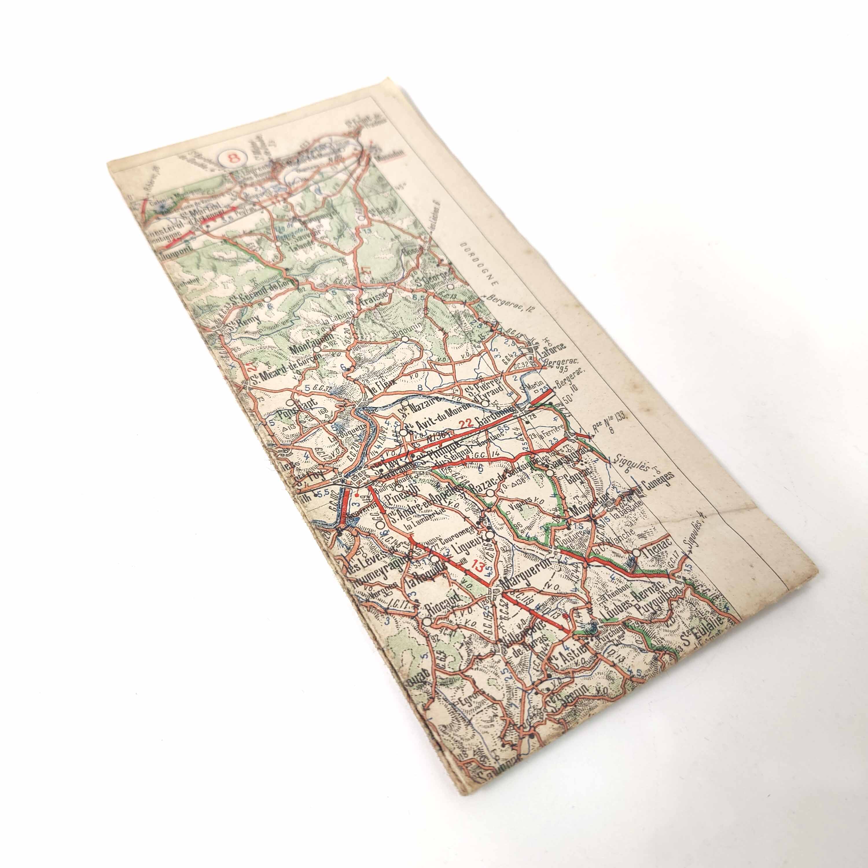 Michelin map Bassin d'Arcachon Bordeaux 1920